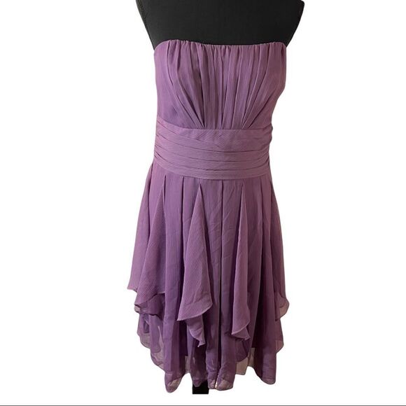 David’s Bridal Chiffon Dress with Layered Skirt Size 12 - Picture 3 of 13